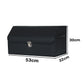 Leather Car Boot Trunk Cargo Organizer 4X Collapsible Foldable Storage Box with Lock Black Medium