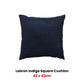Lebron Indigo Jacquard Square Filled Cushion - Furniture