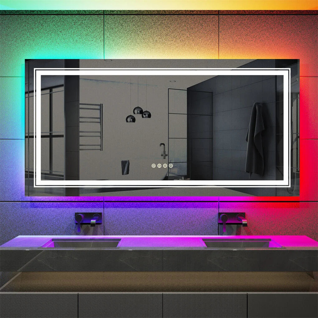 LED Bathroom Mirror 1830x900mm Anti-fog Shatterproof - Home