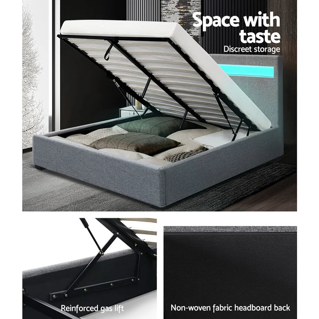 LED bed gas with boxed accessories and matching pieces
