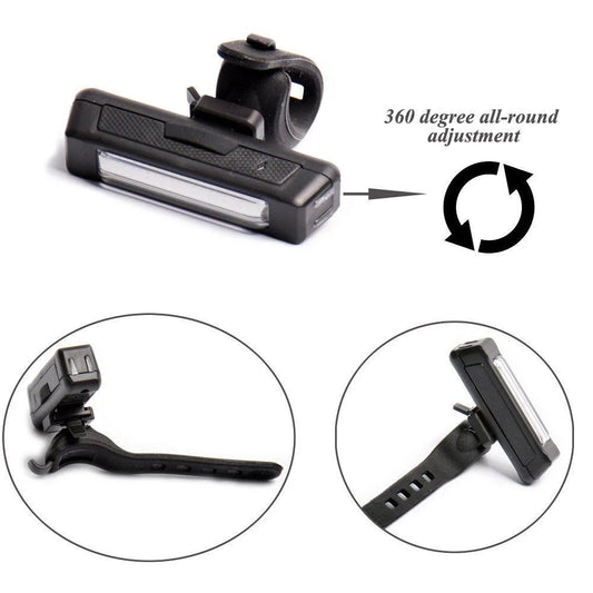 LED Bike Light Set USB Rechargeable Front Headlight Bar
