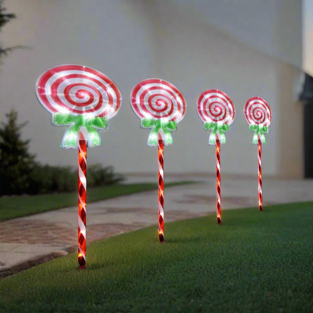 LED Candy Lollipop Path Lights 4pk - Occasions > Christmas