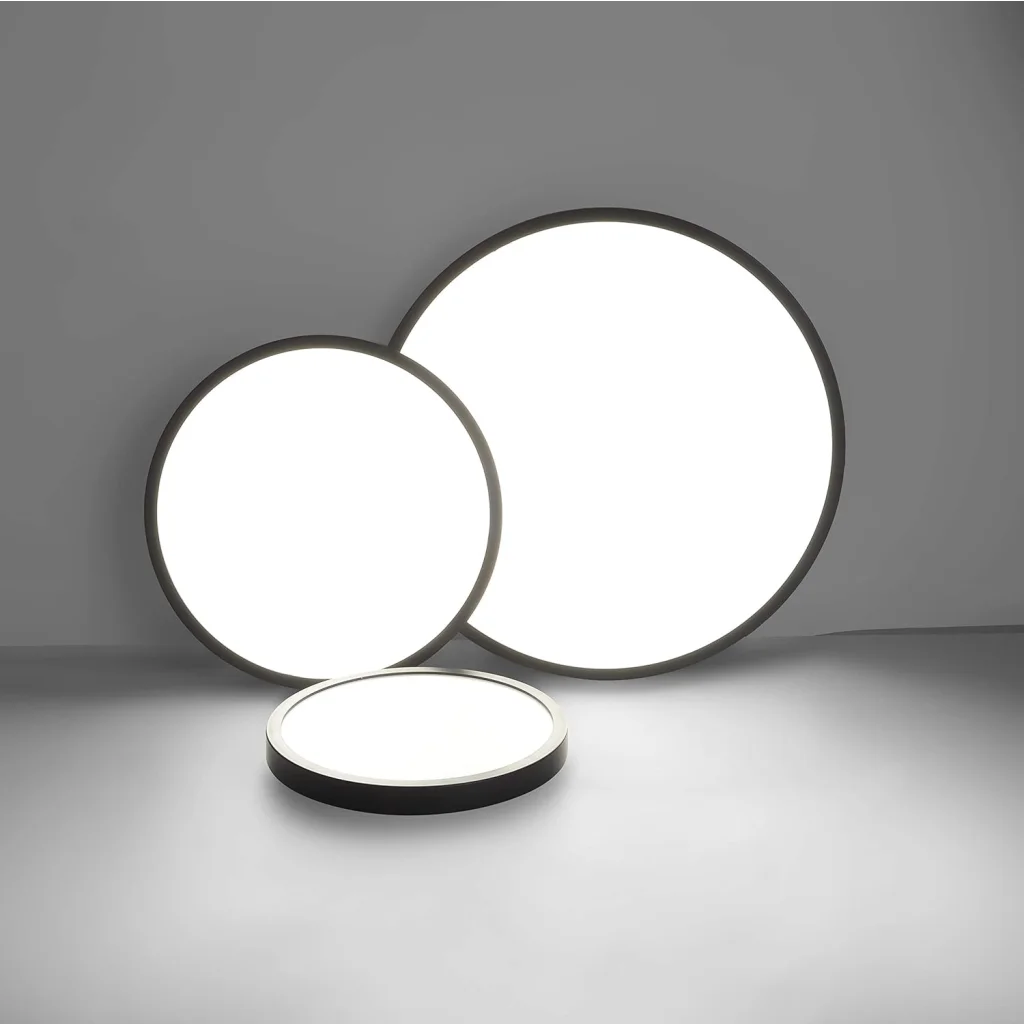 LED Ceiling Light Fixture - Natural Light 24W 4500K Black