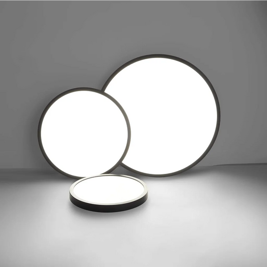 LED Ceiling Light Fixture - Natural Light 24W 4500K Black