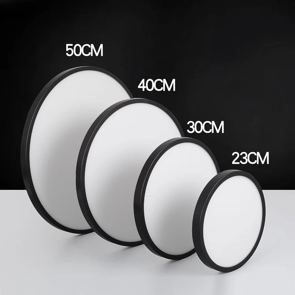 LED Ceiling Light Fixture - Natural Light 28W 4500K Black