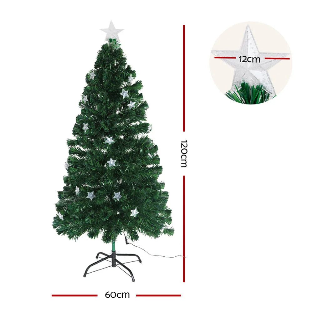 LED Christmas Tree 4FT Optic Fiber Multi-Colour Lights