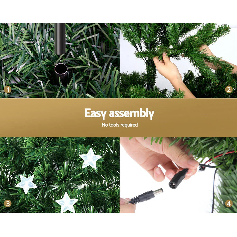 LED Christmas Tree 4FT Optic Fiber Multi-Colour Lights