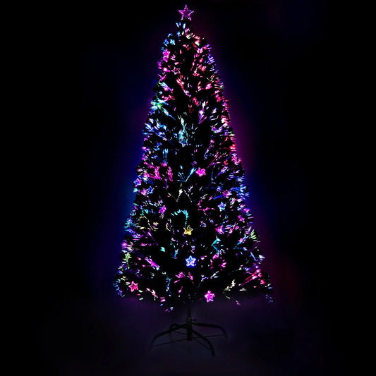 LED Christmas Tree 7FT Optic Fiber Xmas Multi-Colour Lights