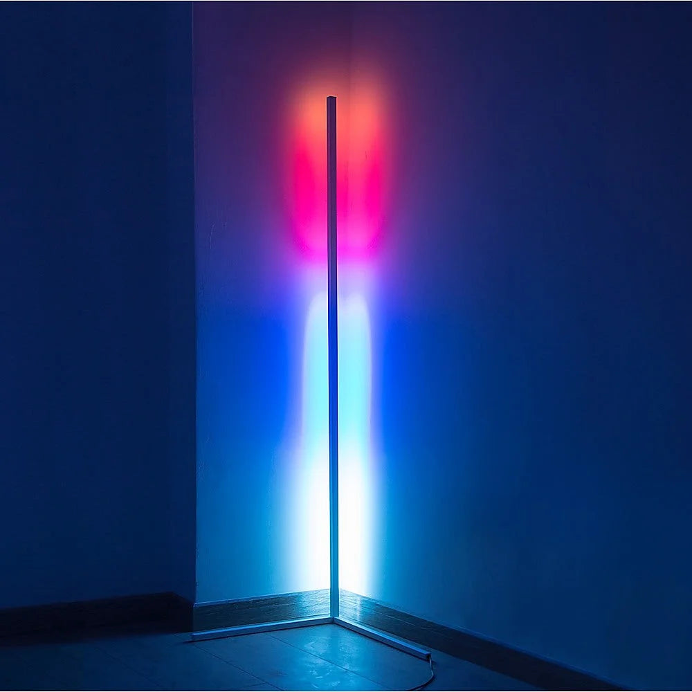 LED Corner Floor Lamp Modern Minimalist Colour RGB Mood