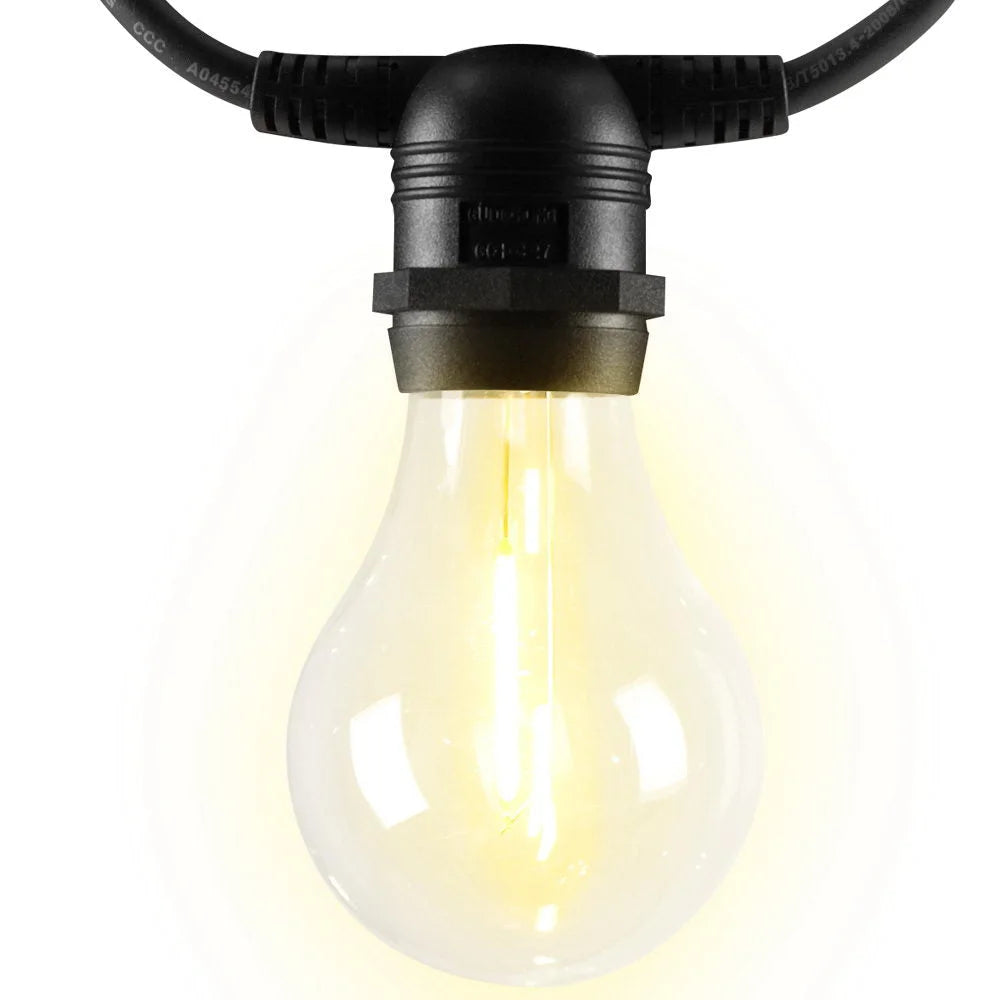 LED Festoon String Lights 41 m 40 Bulbs A19