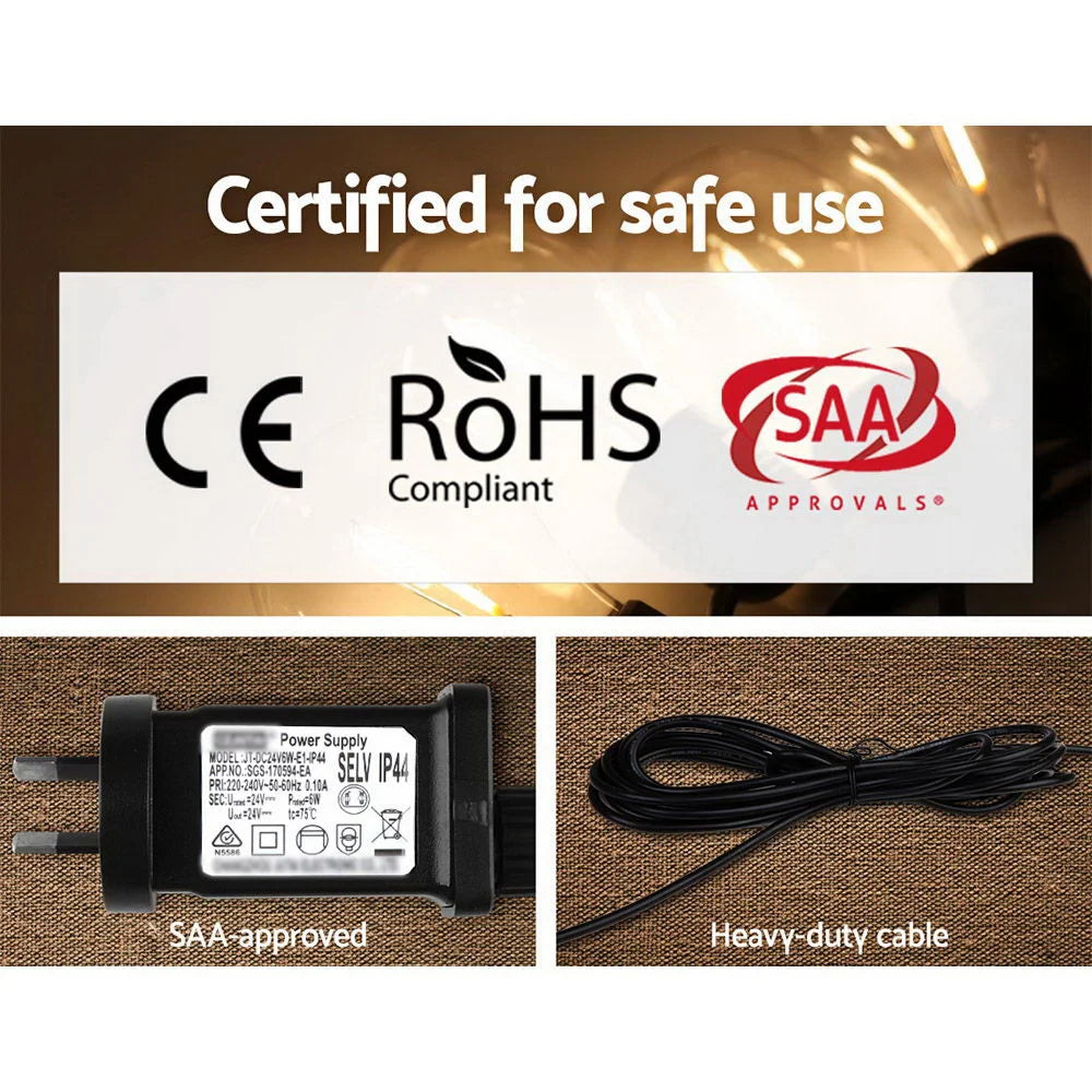 LED Festoon String Lights 50 m 50 Bulbs A19