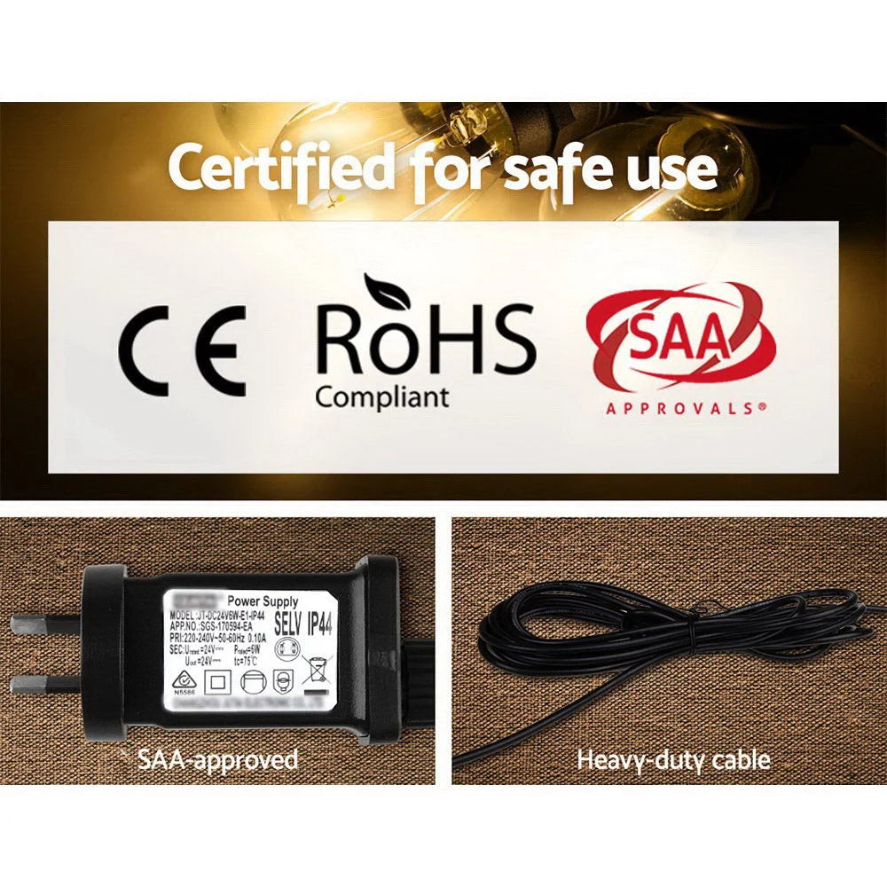 LED Festoon String Lights 59m 60 Bulbs Kits Wedding Party