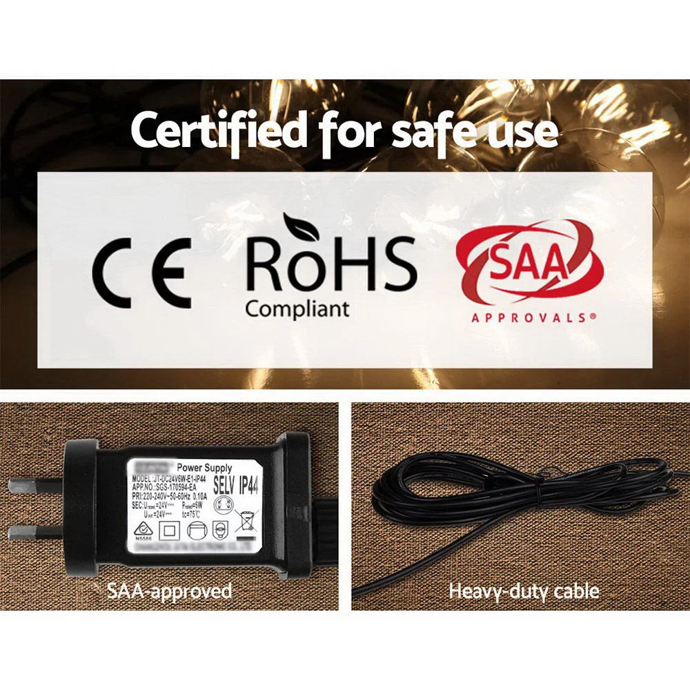 LED Festoon String Lights 77M Wedding Outdoor Party