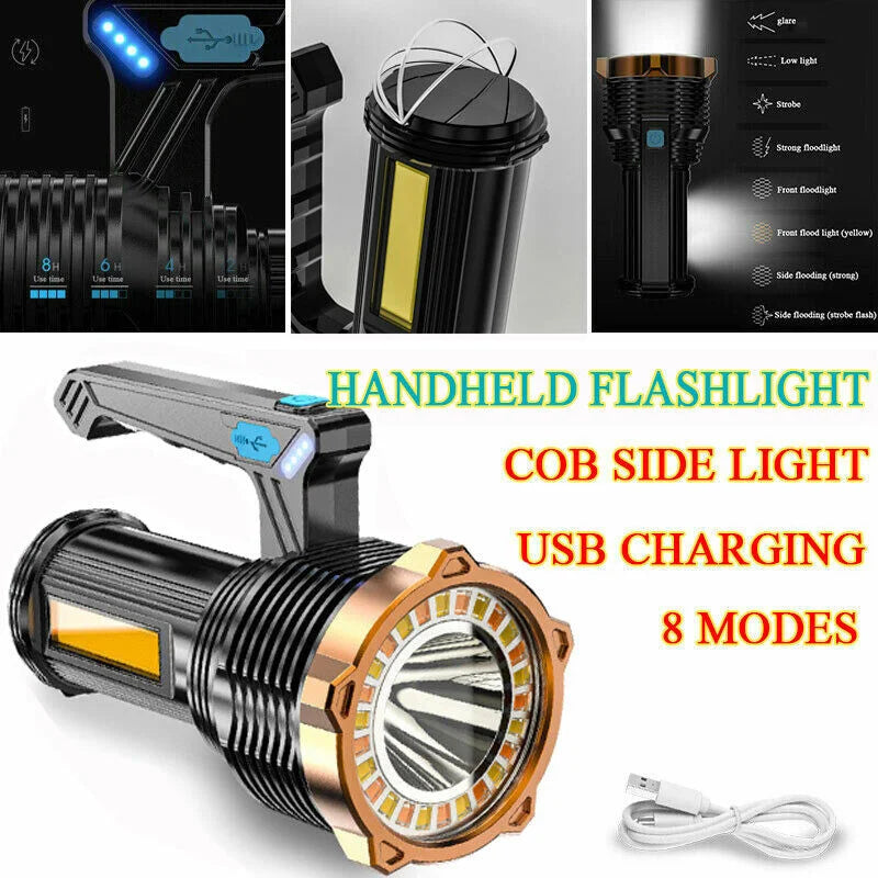LED Flashlight Super Bright 1200lm Torch Lamp USB