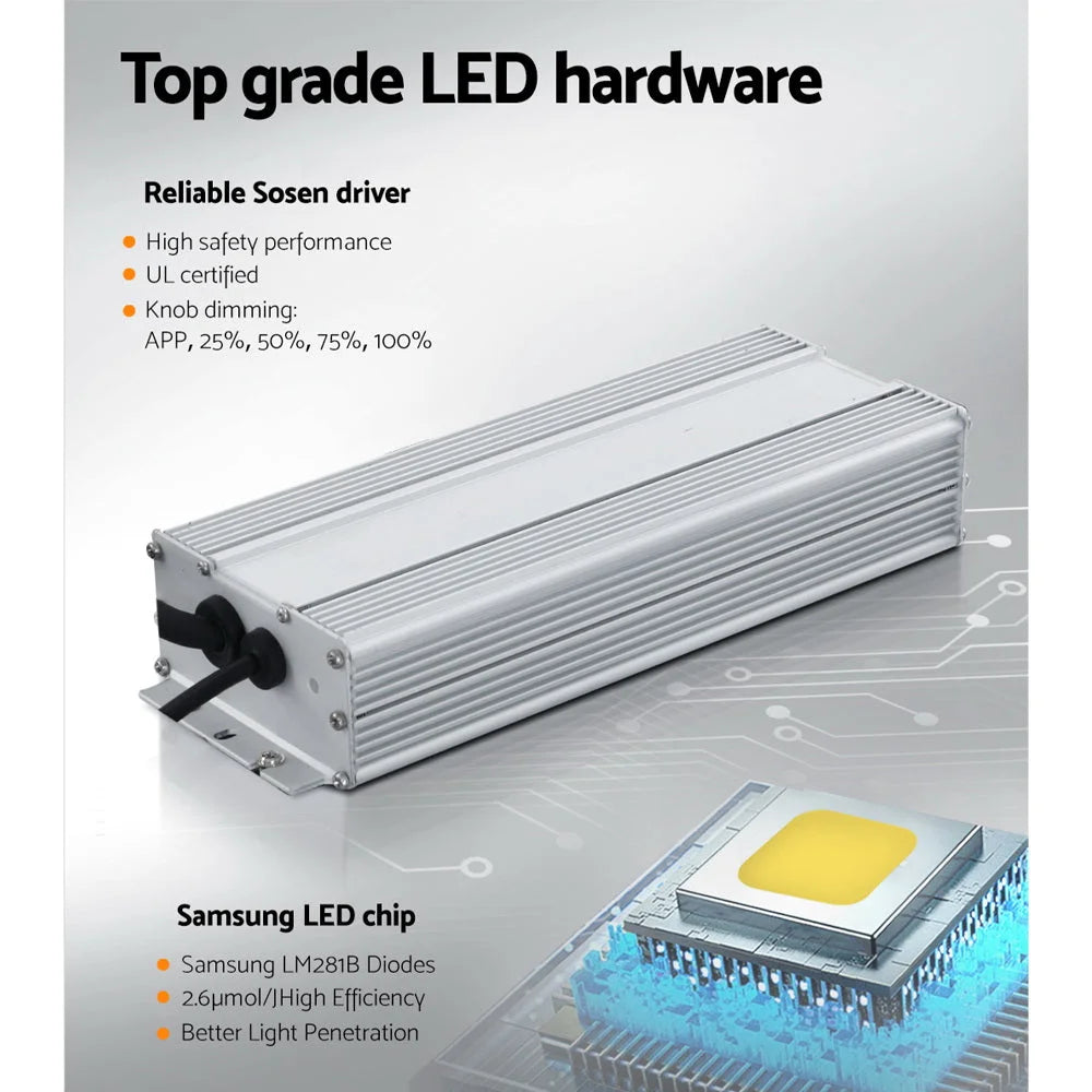 LED Grow Light 3000W - Full Spectrum Indoor Veg Flower All