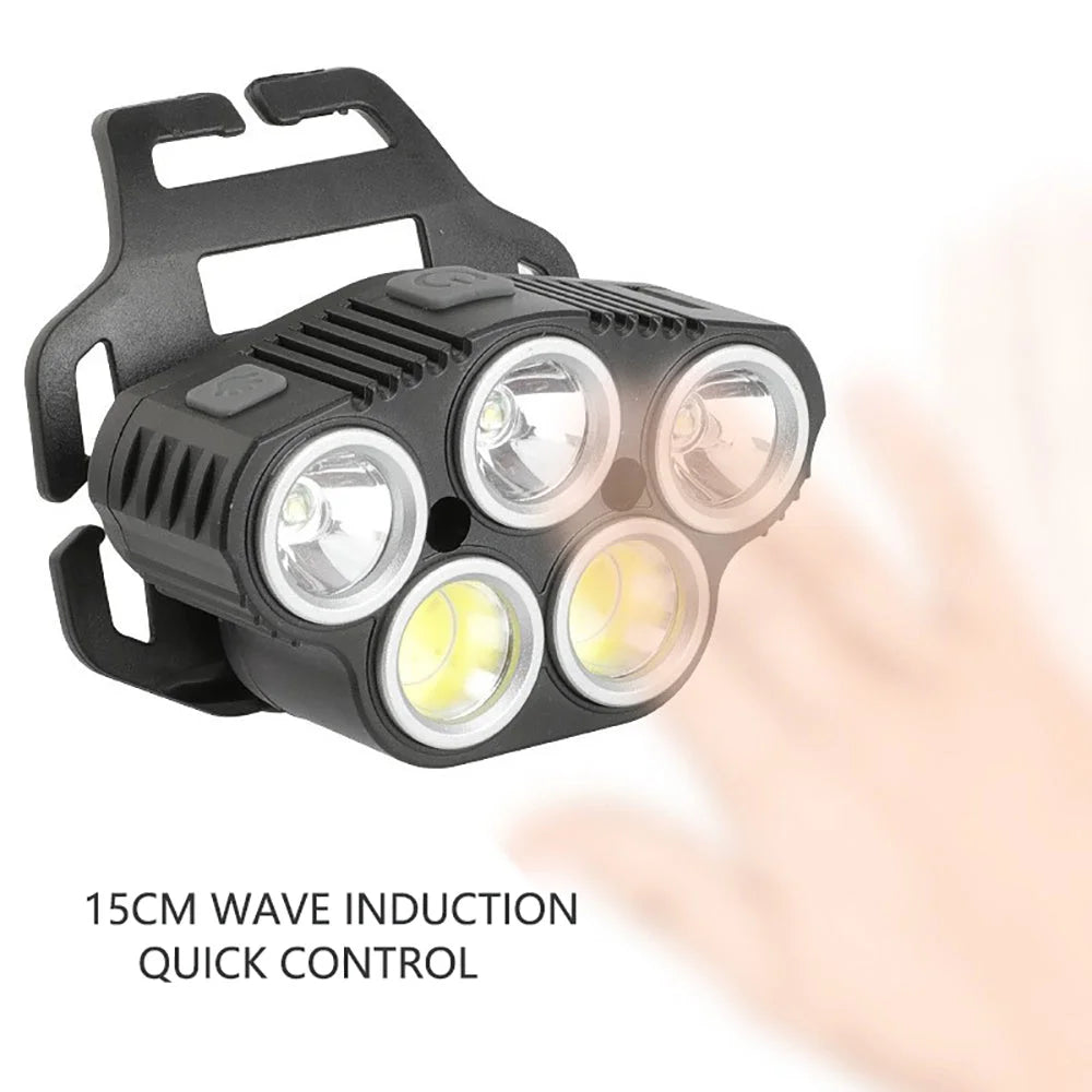 LED Head Torch 6 Modes Induction Camping COB Infrared