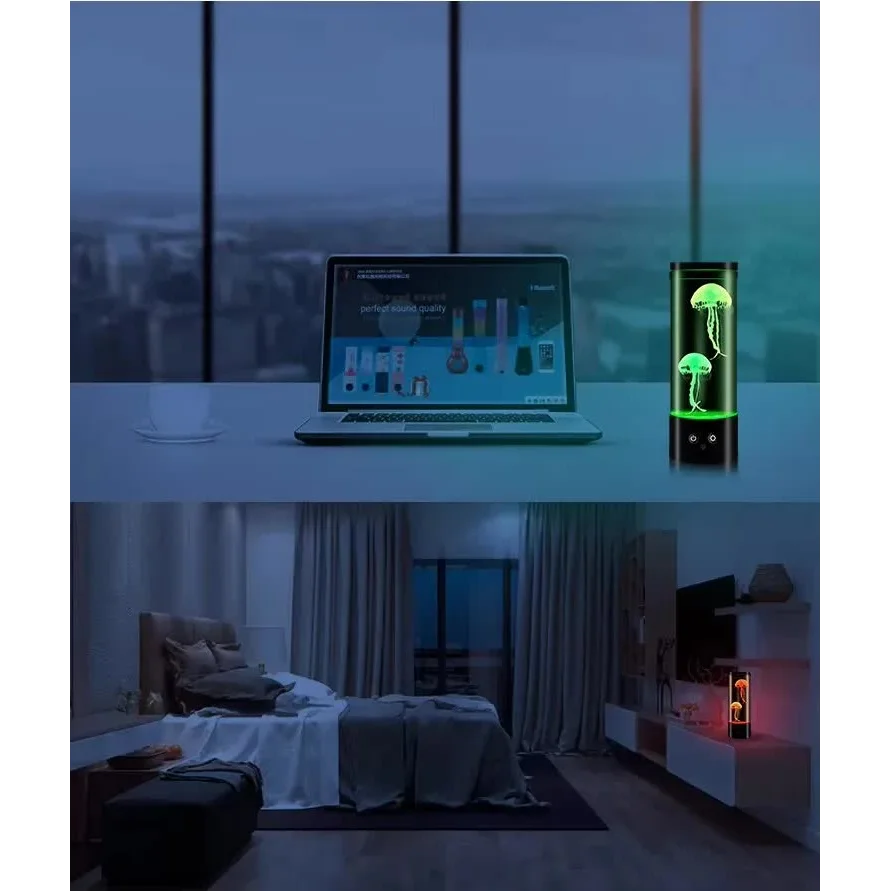 LED Jellyfish Lamp - Creative Night Light for Bedroom