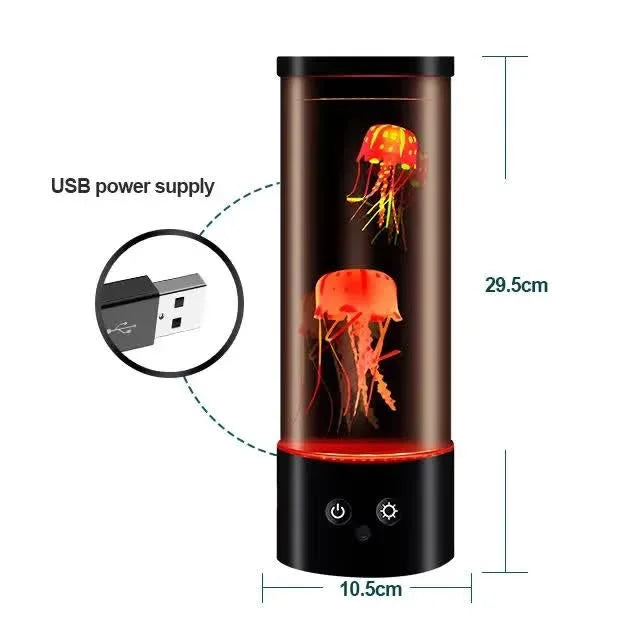 LED Jellyfish Lamp - Creative Night Light for Bedroom