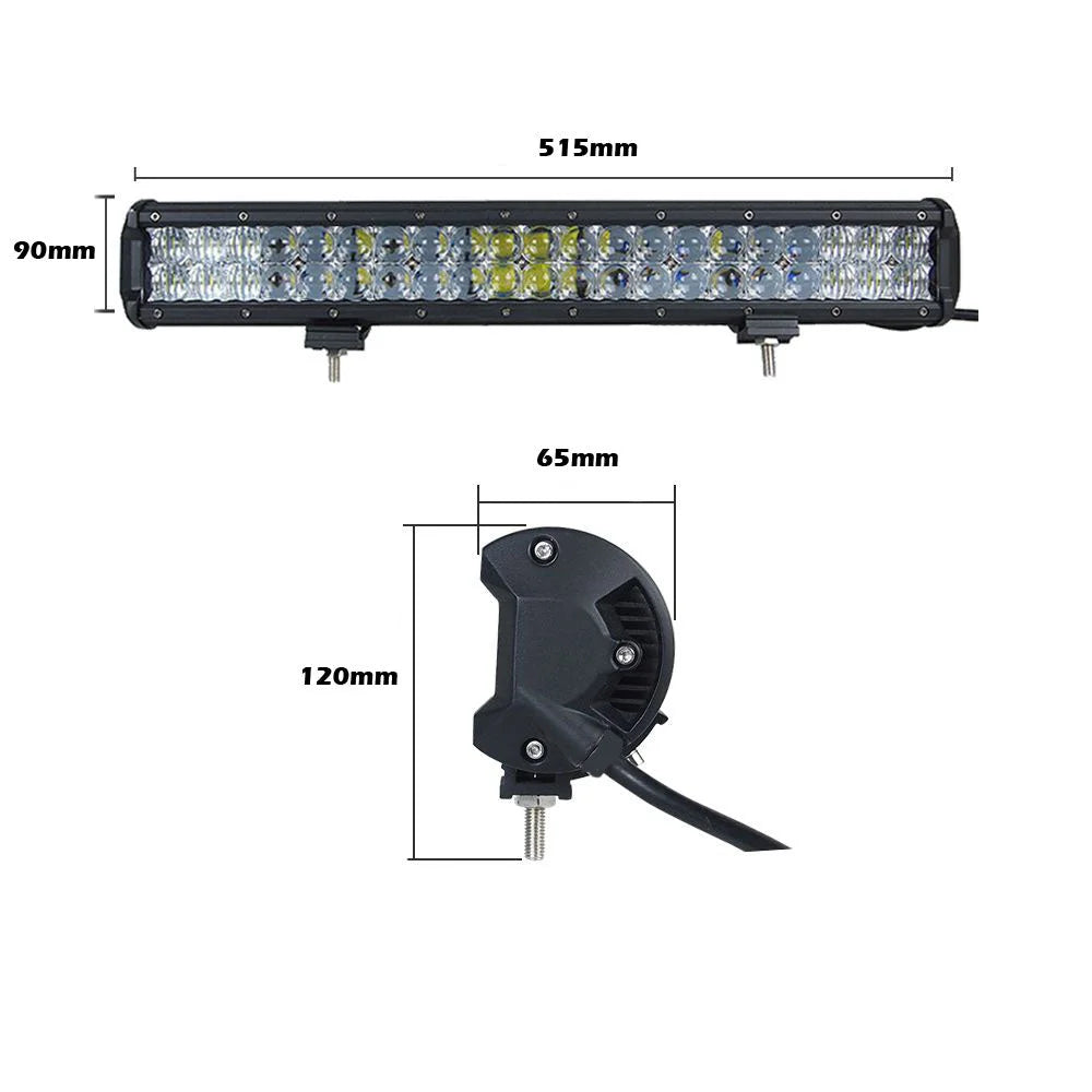 LED Light Bar 20inch Osram 5D 126W Spot Flood Combo Beam