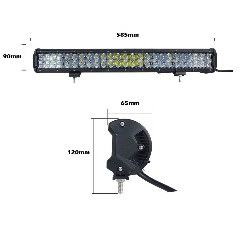LED Light Bar 23inch Osram 5D 144W Spot Flood Combo Beam