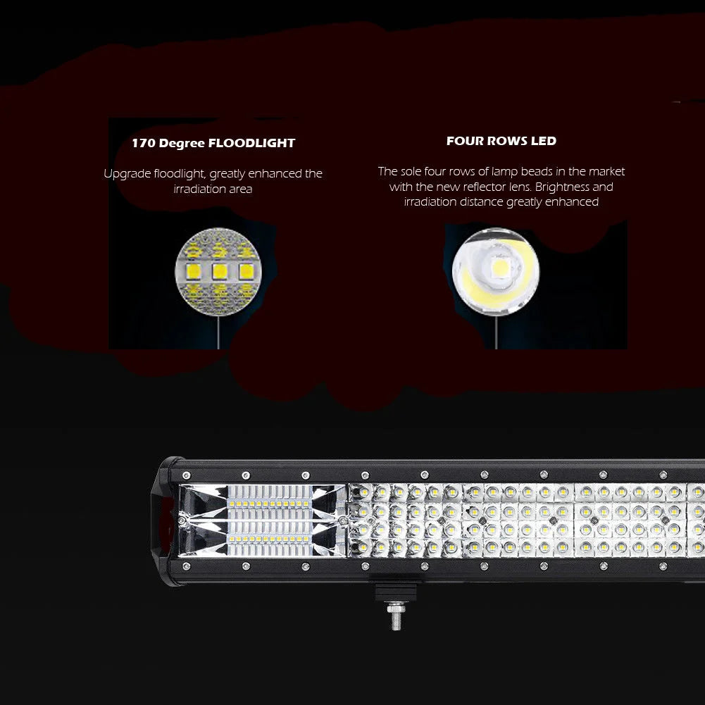LED Light Bar Philips 28 Inch Quad Row Combo Beam 4x4 Work
