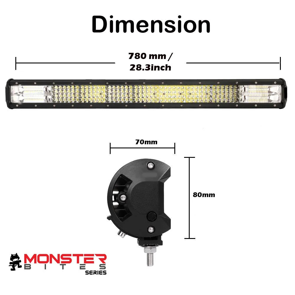 LED Light Bar Philips 28 Inch Quad Row Combo Beam 4x4 Work