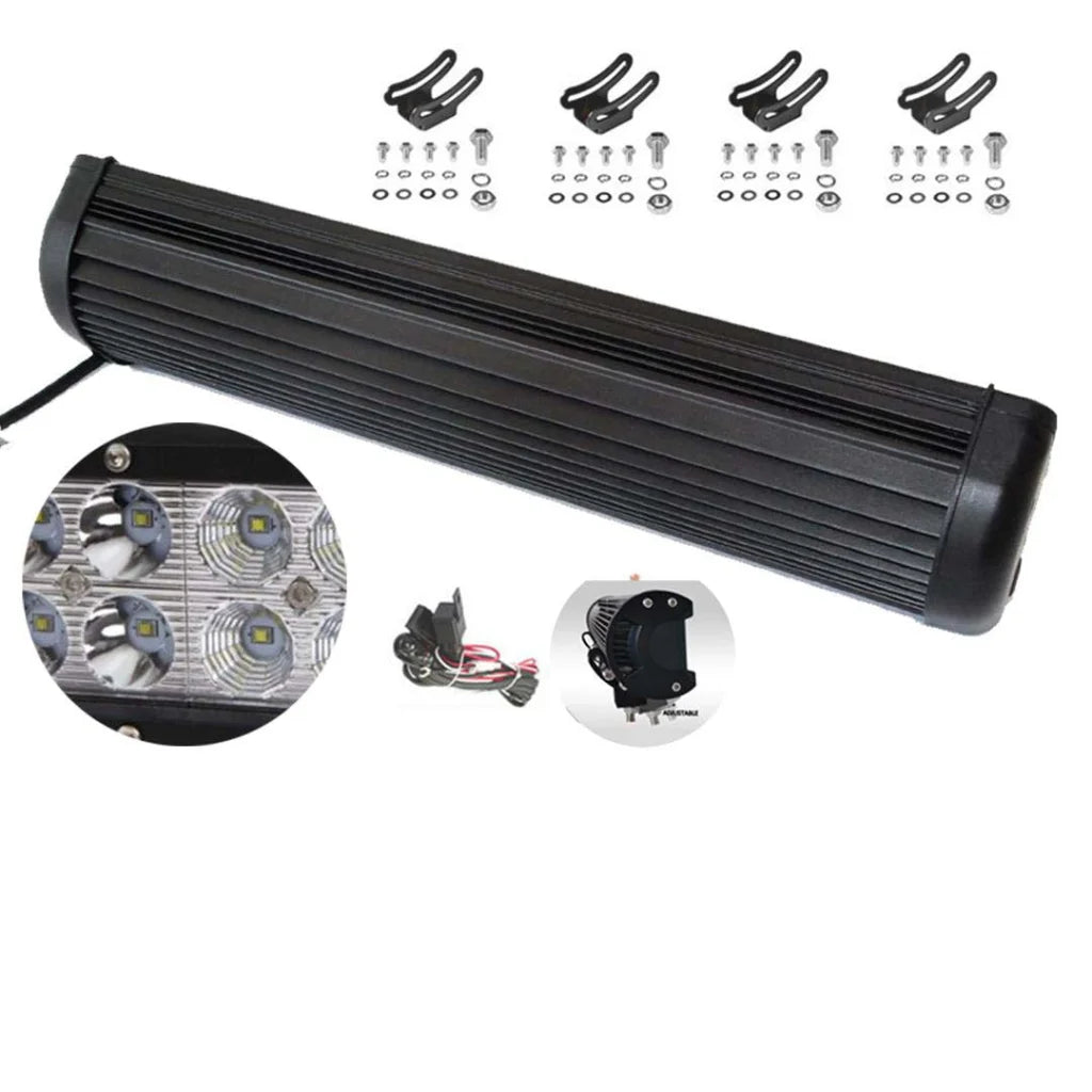 LED Light Bar Set Premium 2X 23inch 144W Cree Spot Flood for 4x4 Offroad Ute ATV 12V 24V