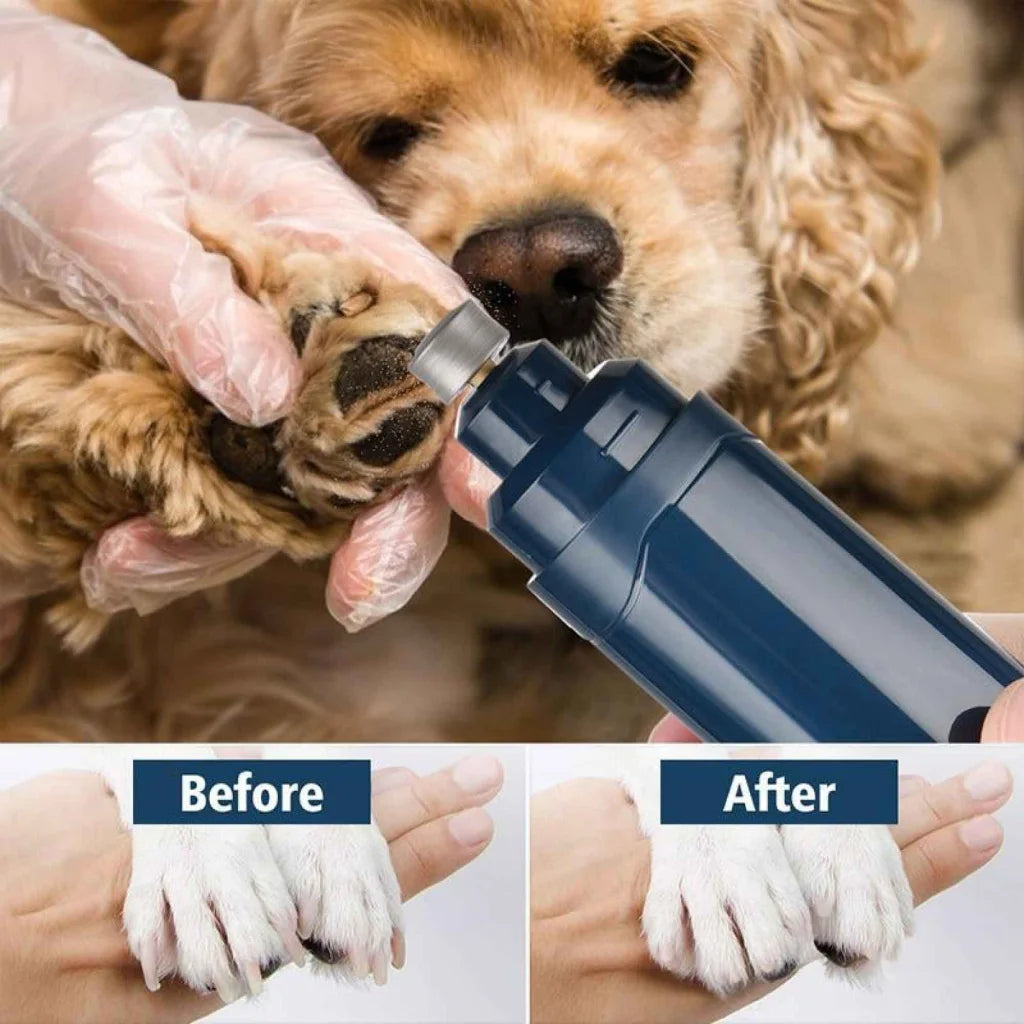 LED Light Pet Nail Grinder Dog Cat Trimmer 2-Speed