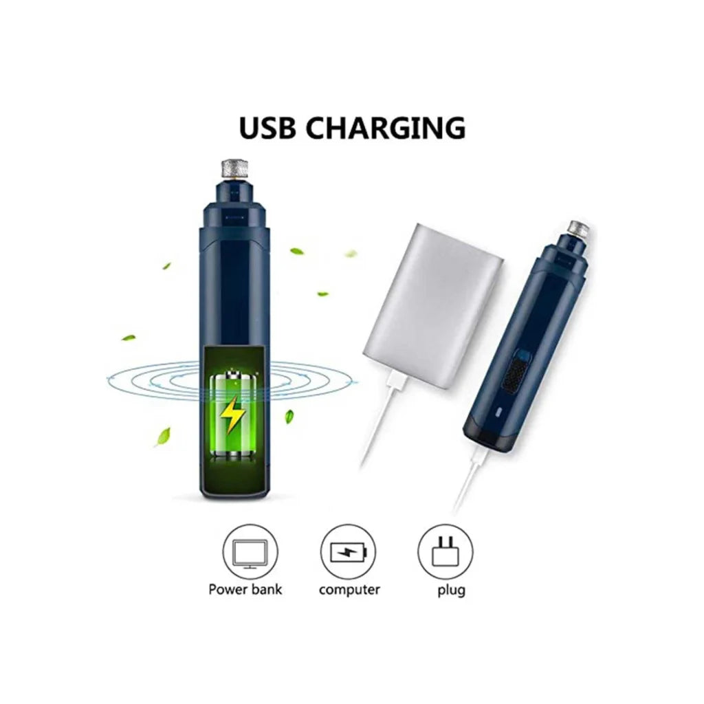 LED Light Pet Nail Grinder Dog Cat Trimmer 2-Speed