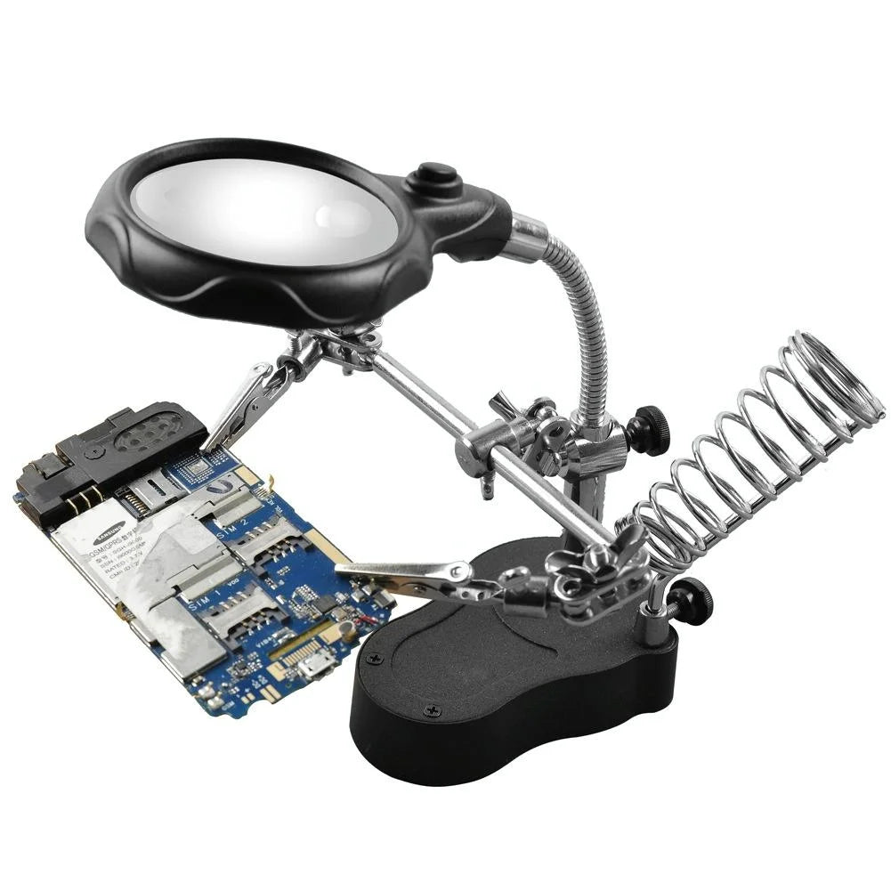 Led Light Watch Repair Magnifier With Stand And Clip-1915197535757144070