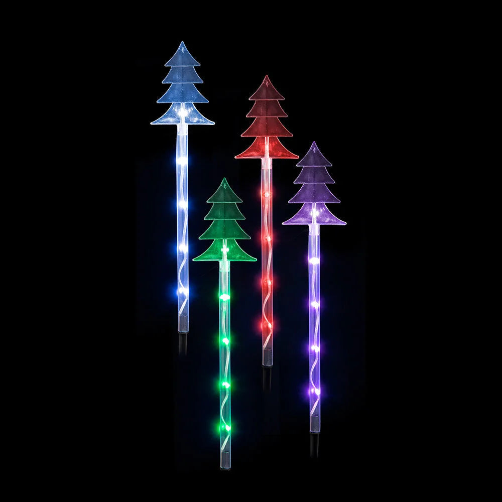LED Lightshow Star Path Lights 4 pieces Remote Controlled