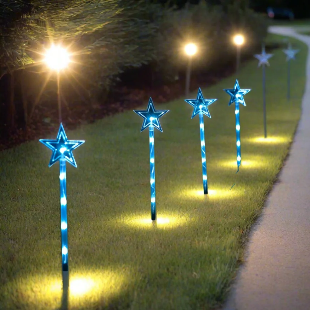 LED Lightshow Star Path Lights 4 pieces Remote Controlled