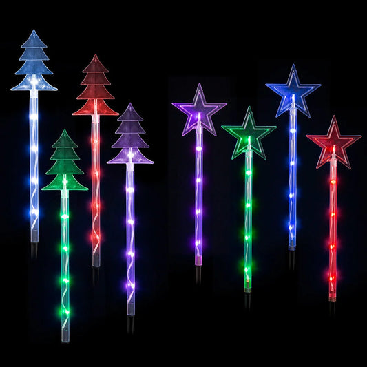 LED Lightshow Star Path Lights 4 pieces Remote Controlled