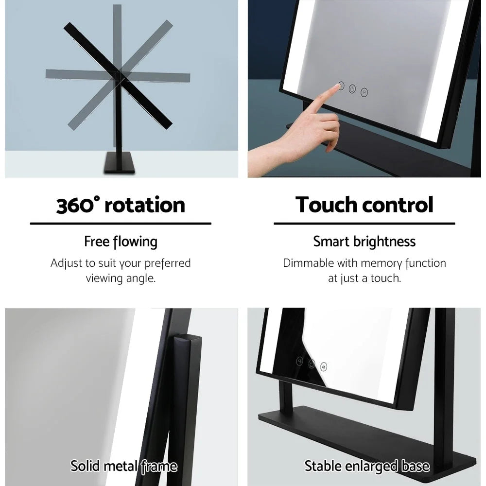 LED Makeup Mirror Hollywood Standing Mirror Tabletop Vanity