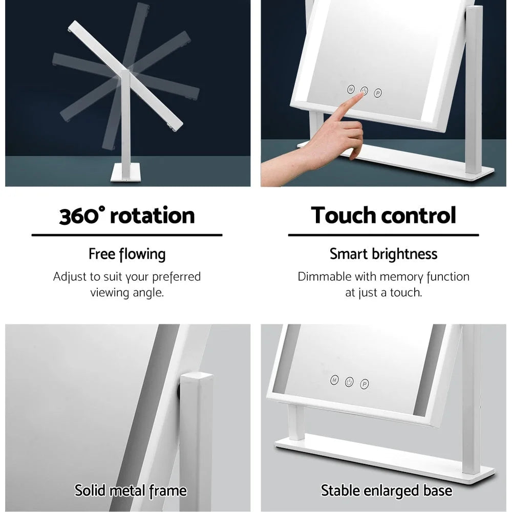 LED Makeup Mirror Hollywood Standing Mirror Tabletop Vanity