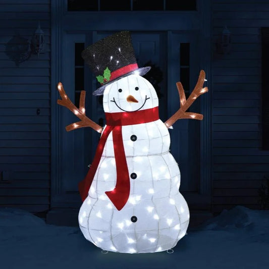 LED Mesh Melting Snowman 135cm Twinkle - Occasions >