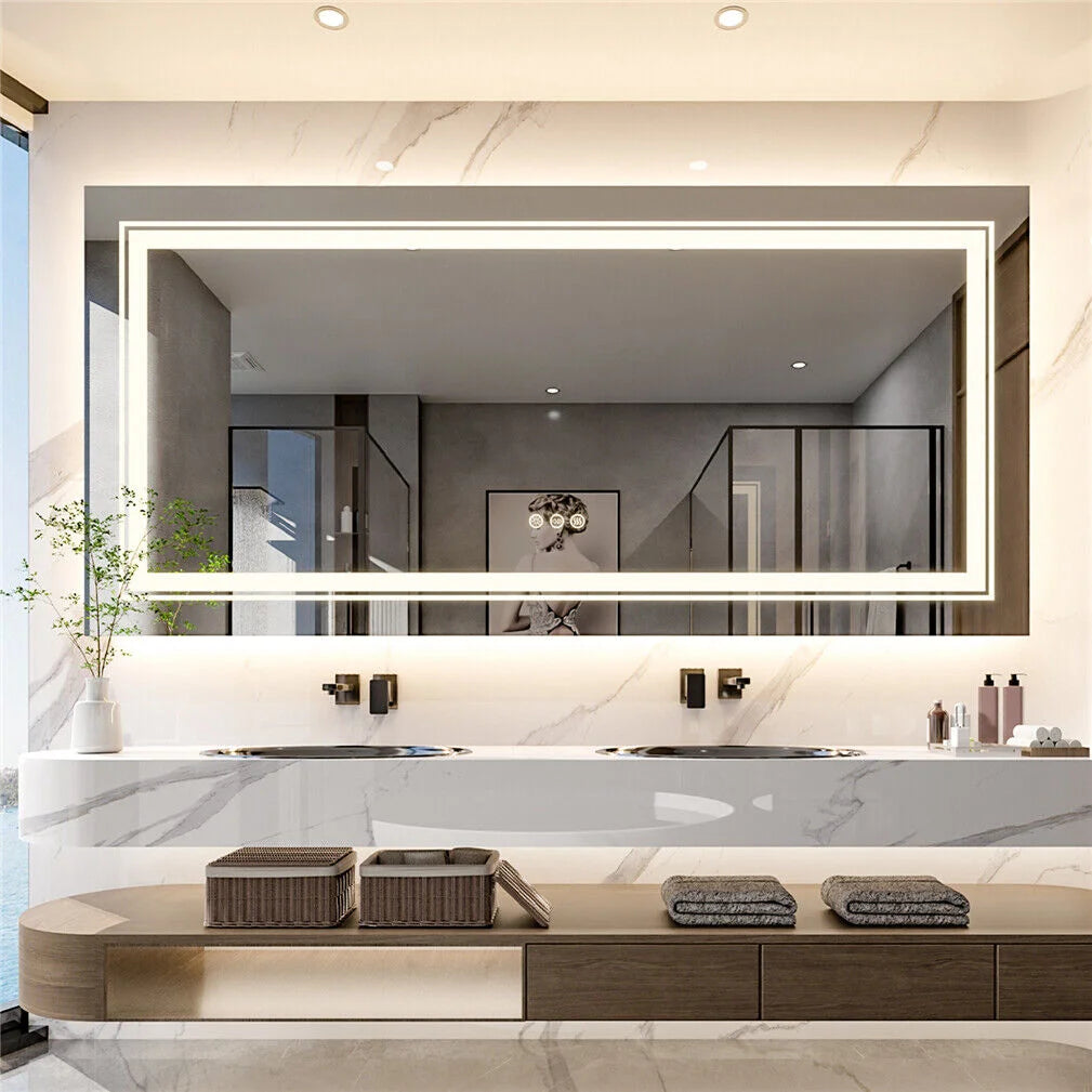LED Rectangle Frameless Wall Mirror Salon / Bathroom - 120
