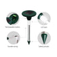 LED Solar Snake Repeller 6x Pulse Ultrasonic Pest Rodent