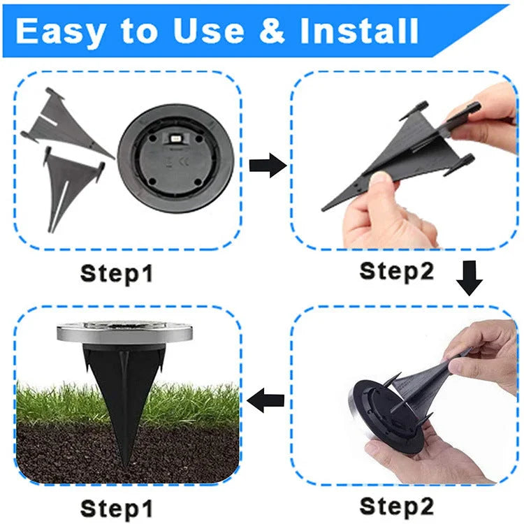 LED Solar Underground Light Waterproof Color Changing