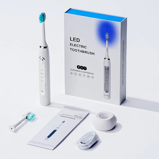 LED Sonic Electric Toothbrush - 2-in-1 Cleaning & Whitening