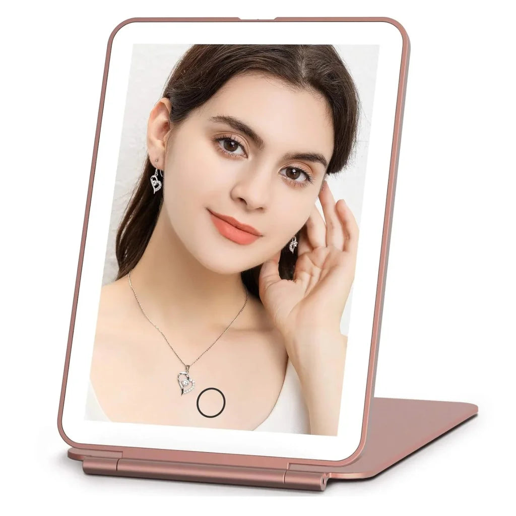 LED Travel Makeup Mirror 3 Light Modes USB - Home & Garden