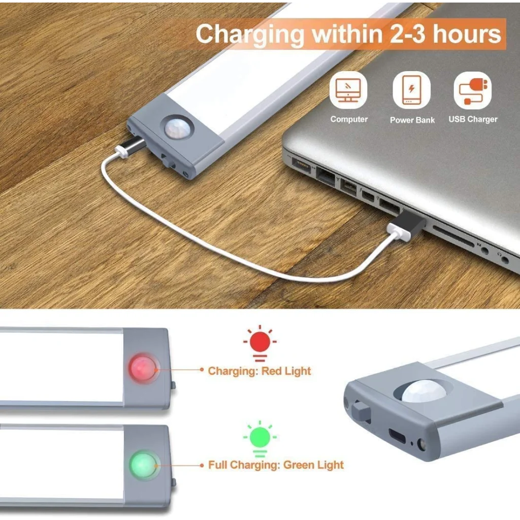 LED Under Cabinet Night Lighting 54 LED Rechargeable