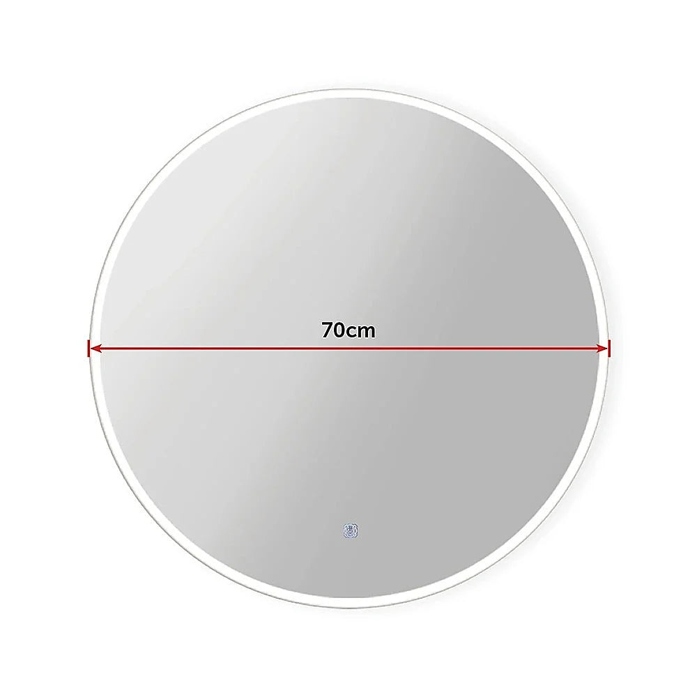 LED Wall Mirror 70cm Round Bathroom Mirror with Light
