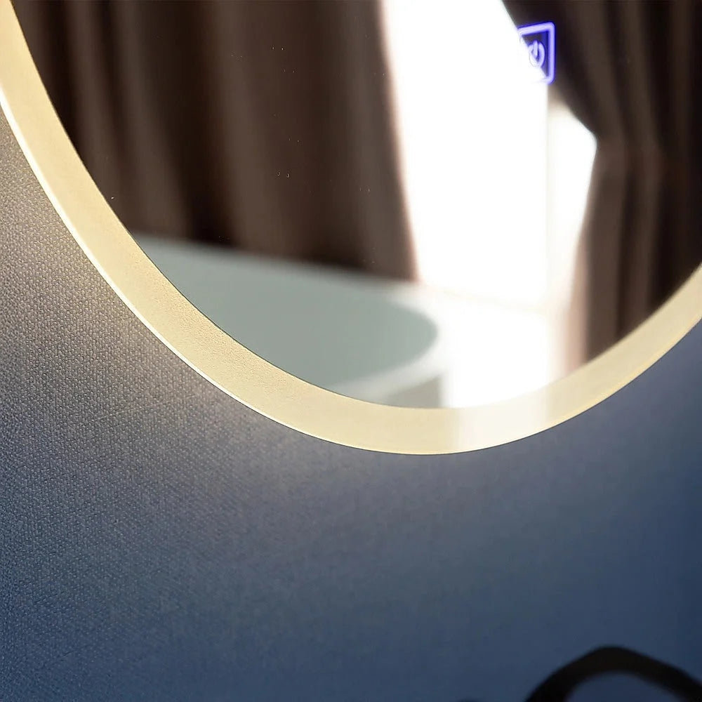 LED Wall Mirror 90cm Round Bathroom Mirror with Light