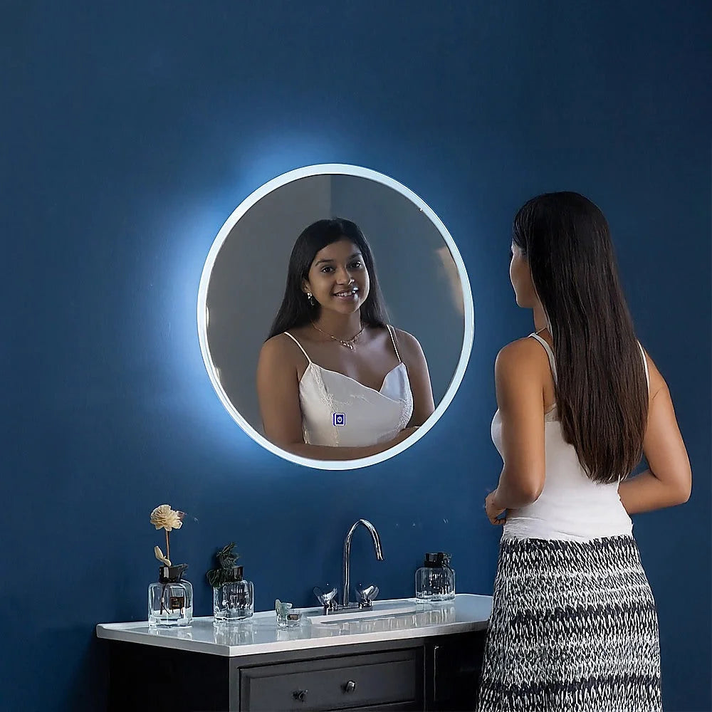 LED Wall Mirror Bathroom Light Decor Round 80cm