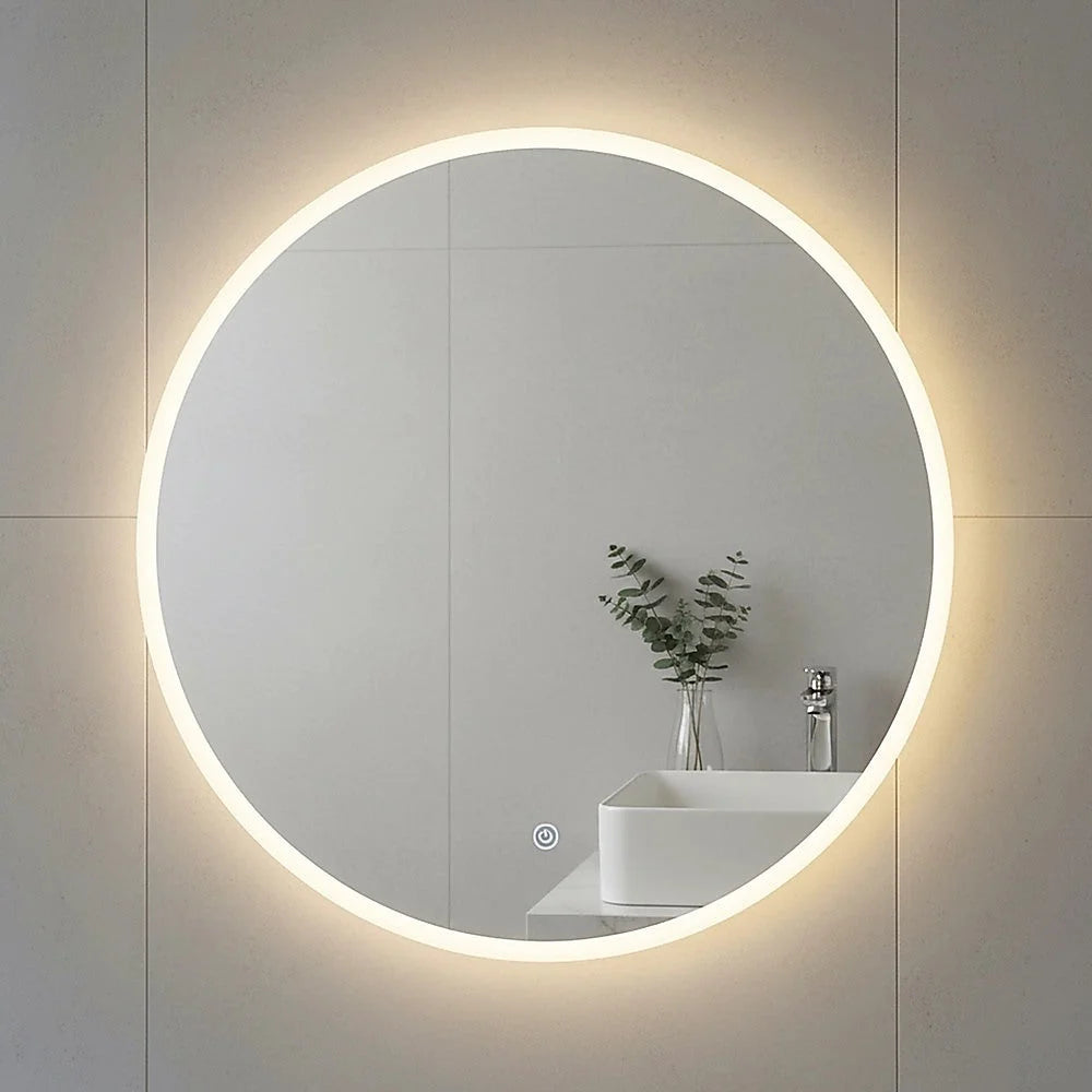 LED Wall Mirror Bathroom Mirrors Light Decor Round 60cm