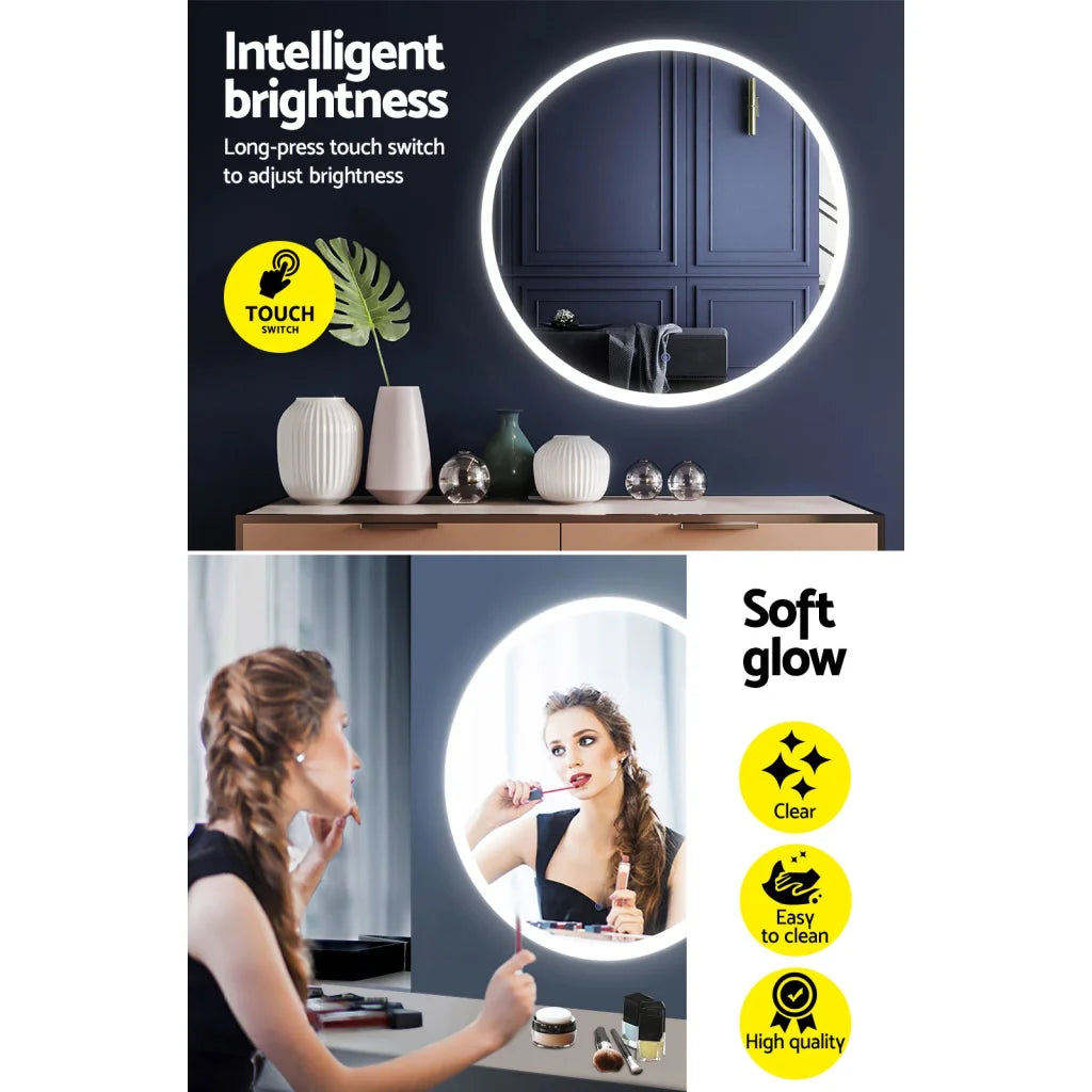 LED Wall Mirror Bathroom Mirrors With Light 90CM Decor