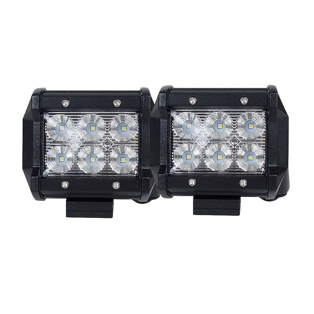 LED Work Light Bar Flood 4-Inch Pair - CREE Offroad Driving
