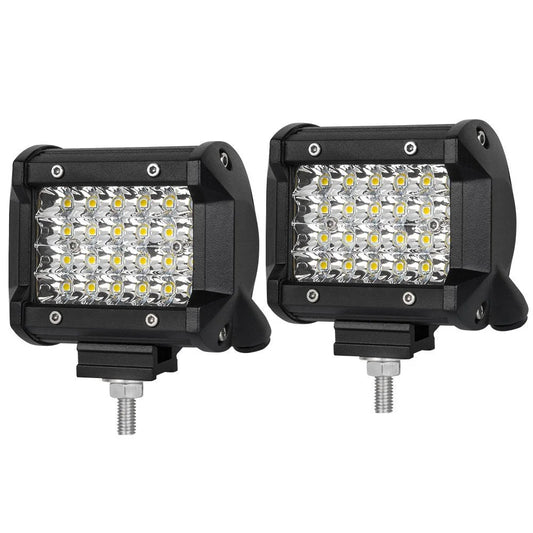 LED Work Light Bar Spot 4-Inch Pair - Philips Quad Row 4WD
