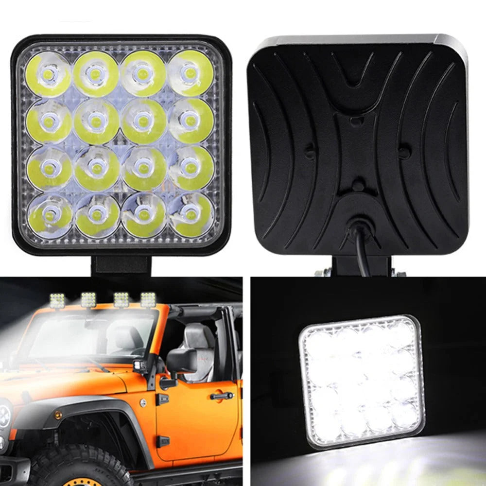 LED Work Lights 80W CREE FLOOD 12V Boat Camping Square